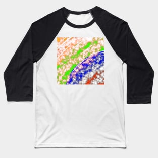 Colorful abstract glitter sparkle art design Baseball T-Shirt